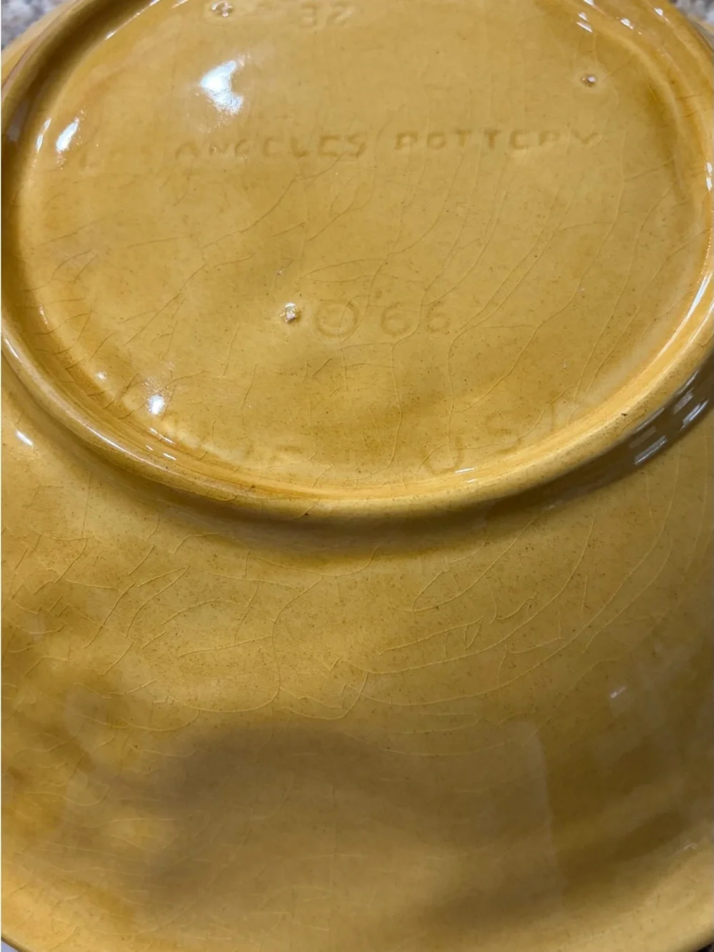 Yellow Floral Ceramic Serving Bowl - Picture 3 of 4